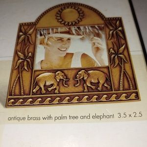 Fetco 3.5 x 2.5. Antique Brass w Palm Tree + Eleph Sale